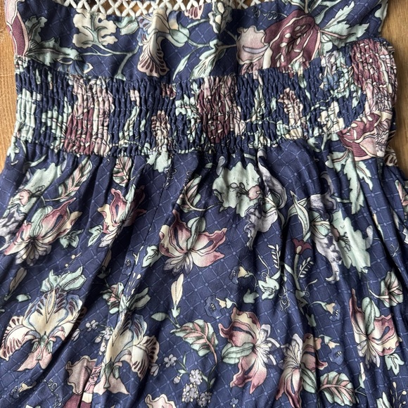 Jaase Navy Floral Maxi Dress with Pink and Cream Blooms - Picture 3 of 12
